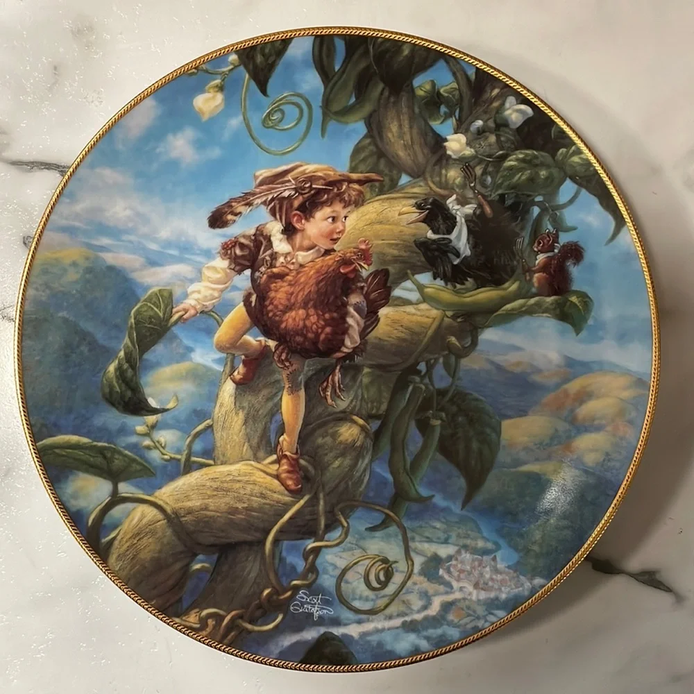 Vintage 1992 Knowles “Jack and the Beanstalk” Limited Edition Plate Fifth Issue